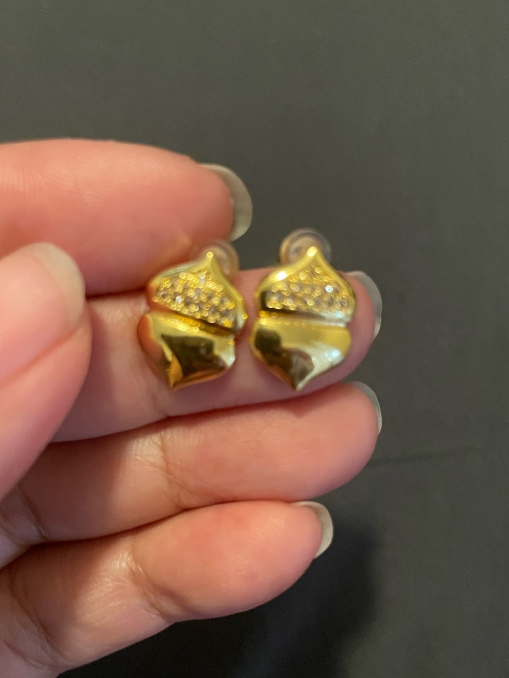 New - 18k gold plated stainless steel earrings